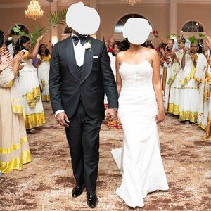 Custom Allure A1169 Ivory Strapless Pearl Beaded Bridal Gown